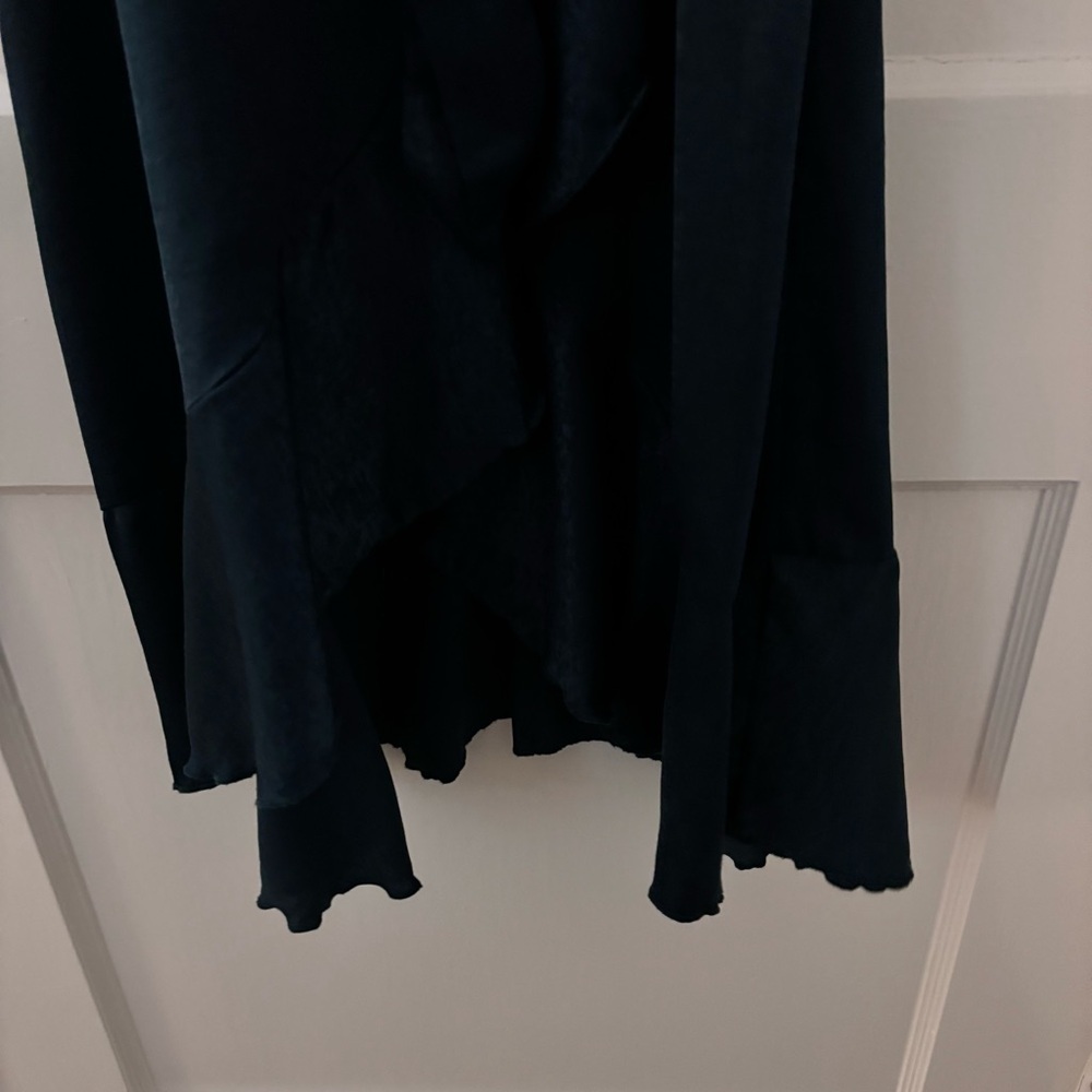 Lulu's Midi Flowy Tie Dress (Green) - Picture 8 of 11